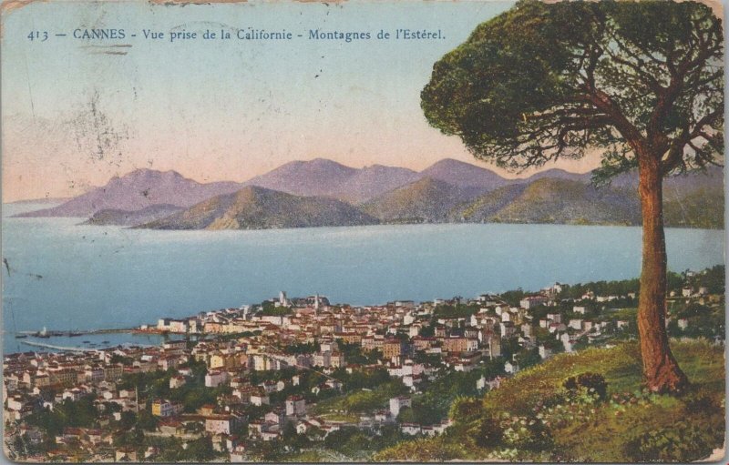 Postcard Cannes France Vue Prise de la Californie Montagnes de l'Estelle