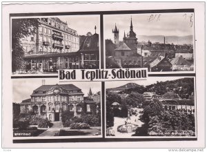 RP, 4-Views, Stadt. Kurhaus, Steinbad, Alt. Taplitz, Steinbad mit Schlossberg...