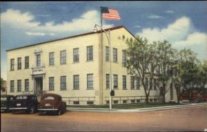 Hobbs NM City Hall Fire Station Linen Postcard