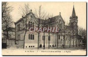 Old Postcard Neuilly Sur Seine The Church