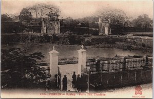 Vietnam Cochinchina Tonkin Hanoi Sontay Porte Est Citadelle Postcard C104