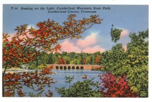 TN - Cumberland Mountain State Park. Boating on the Lake