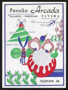 Hotel Arcada, Tavira, Portugal, Hotel Label, Unused, Size: 117 mm x 86 mm