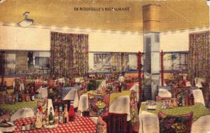 Vintage Postcard De Rousselle's Restaurant Lafayette LA Linen 1946  C18