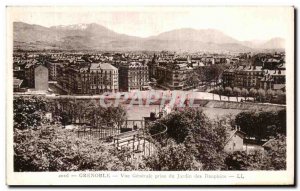 Old Postcard Grenoble Vue Generale taken the Jardin des Dauphins
