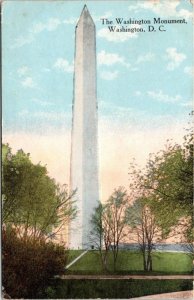 View Washington DC Monument Landmark Scenic Historic Greenery Postcard Note WOB