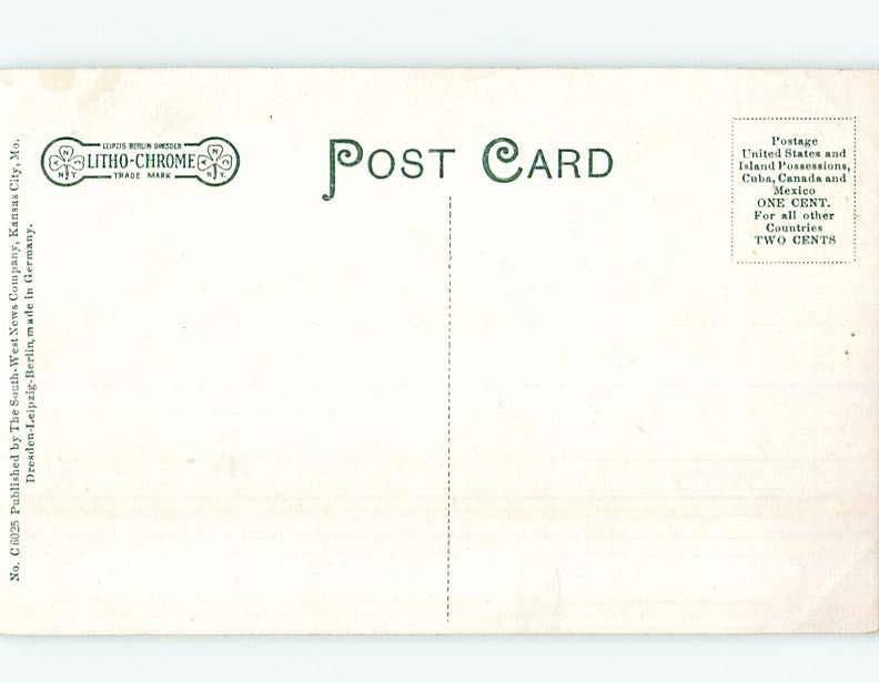 Divided-Back COURTHOUSE SCENE Leavenworth Kansas KS d3076