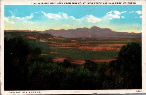 The Sleeping Ute Seen From Park Point Mesa Verde National Park Colorado C120