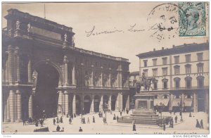 RP, Monumento E Piazza Vittorio Emanuele, FIRENZE (Tuscany), Italy, PU-1921