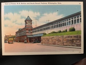 Vintage Postcard 1930-1945 Wilmington Station, Pa. RR, Wilmington, Delaware (DE)