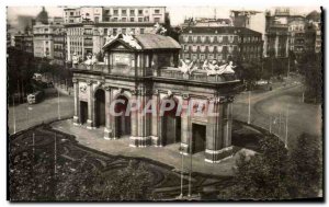 Old Postcard Madrid Puerta de Alcala