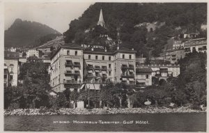 Montreux Territet Golf Hotel Switzerland RPC Postcard