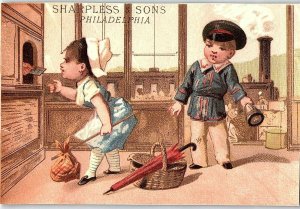 1880's Lovely Lady Sharpless & Sons Lot Of 4 Victorian Trade Card P119