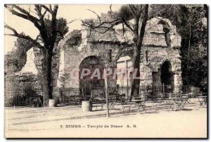 Nimes - Temple of Diana - Old Postcard