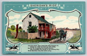 Civil War Gen. Sheridans Ride Battle of Cedar Creek View No.7 Postcard A34