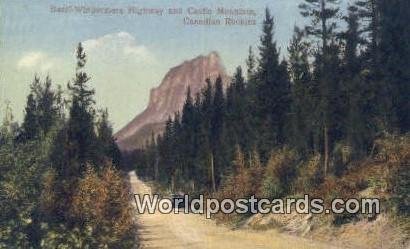 Banff Windermere Highway Castle Mountain, Canadian Rockies Canada Unused 