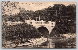 Albert Lea Minnesota~Hatch Bridge~Fountain Lake~Edgewater Bay~Vintage Postcard