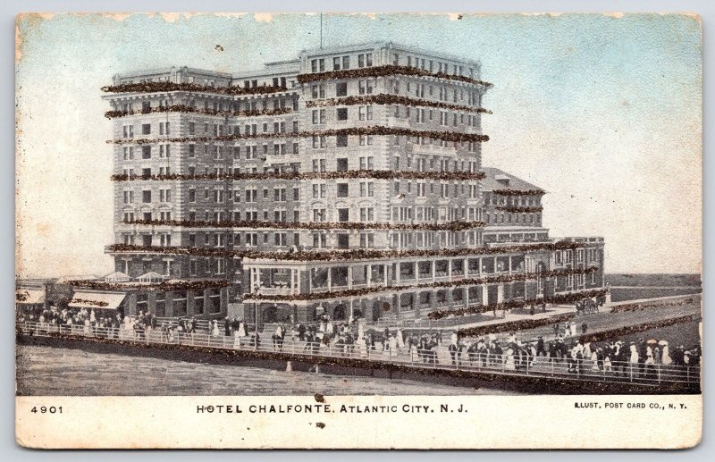 Hotel Chalfonte Atlantic City New Jersey NJ Near Million Dollar Pier Postcard