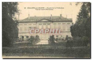 Old Postcard Chalons sur Marne Facade of the Prefecture of view Course Ornesson
