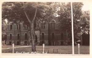 Hastings Michigan Court House Real Photo Vintage Postcard JH230774