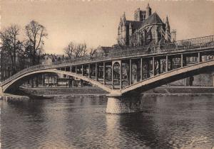 BR49431 La passerelle et la cathedrale auxerre     France