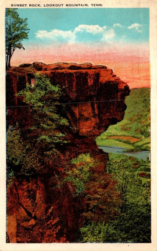 Tennessee Chattanooga Lookout Mountain Sunset Rock 1930