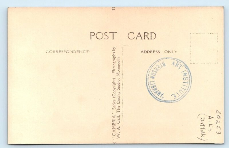 RPPC Long Melford Church interior Suffolk England UK W.A. Call Postcard