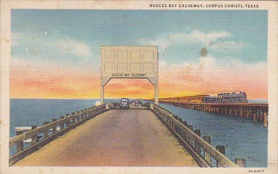 Nueces Bay Causeway Bridge Corpus Christi Texas Curteich