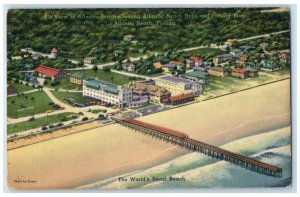 1955 Aerial View Atlantis Beach Hotel Daytona Beach Florida FL Vintage Postcard