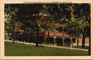 Skating Rink and Bowling Alleys, Braddock Heights MD Vintage Postcard O60