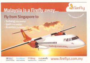 Malaysia Firefly away from Singapore ad Airlines Aeroplane 