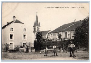 La Ferte-Sur Amance (Hte-Marne) France Postcard Corner of the Square c1910