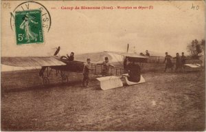 CPA Sissonne Monoplan au depart FRANCE (1052057)