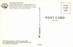 Postcard Quality Inn High Q Hotel Orlando Florida