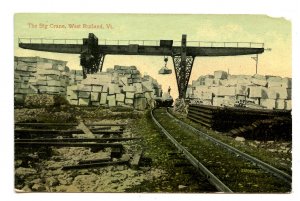 VT - West Rutland. Marble Yard, Big Crane  (damaged corner)