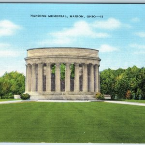 c1940s Marion Ohio Harding Memorial Round Marble Monument President Harding A203