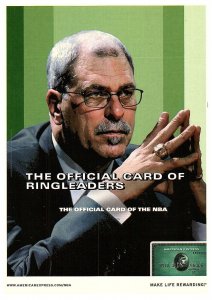 Phil Jackson NBA Basketball Coach Bulls Lakers American Express Ad Postcard