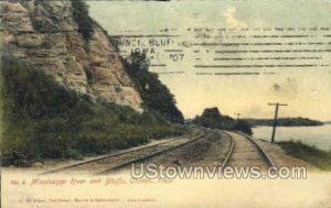 Mississippi River and Bluffs - Clinton, Iowa IA