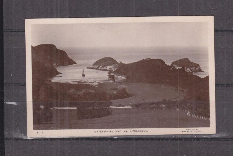 GREAT BRITAIN, ILFRACOMBE, DEVON, WATERMOUTH BAY, c1920 real photo ppc., unused.