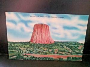Postcard Devil's Tower, Black Hills of Wyoming