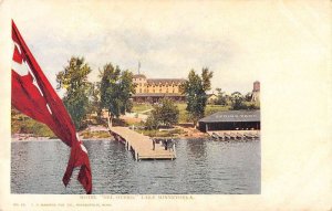 Lake Minnetonka Minnesota boats pier flag Hotel Del Otero antique pc BB3125