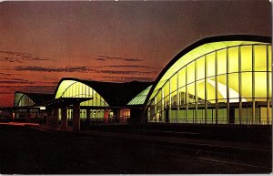 Night View Lambert St. Louis Municipal Airport Postcard