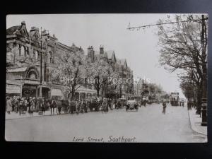 WW1 Lanc SOUTHPORT Lord Street LEYLAND ARCADE c1917 Postcard by Press Bureau