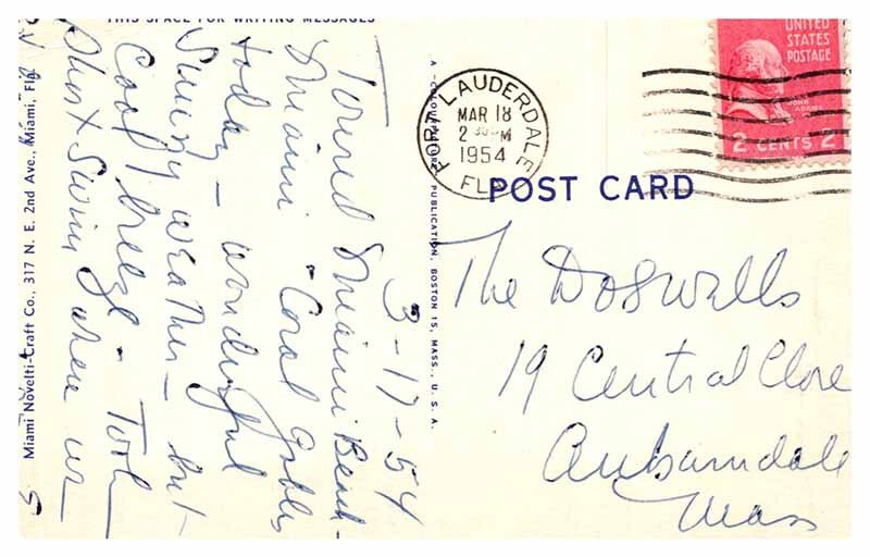 Postcard SHOPS SCENE Miami Florida FL AR5801