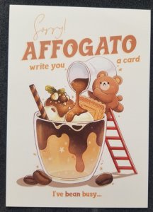 [AG] P167 Malaysia Coffee Ice Cream Food Gastronomy Bear Cartoon (postcard) *New