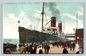 Steamer  S.S. Campania   Liverpool  England   Postcard