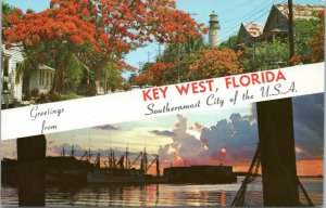 postcard Greetings from Key West, Florida  Southernmost City of the U.S.A.