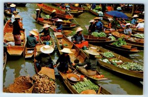 Floating Markets at Damnonsaduok in Rajburi Province Thailand Postcard
