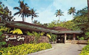Honolulu Hawaii 1950-60s Postcard Snack Shop Coffee Shop Waikiki