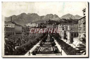 Postcard Moderne Menton The Public Garden